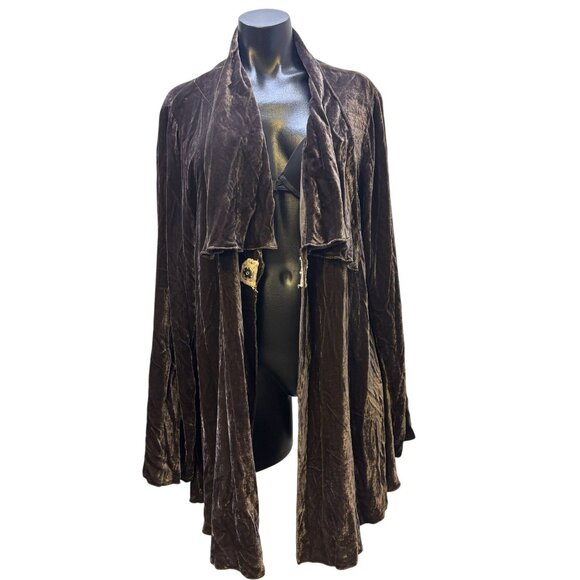 4 Love & Liberty JW Velvet Cardi Brown XL - Picture 5 of 9